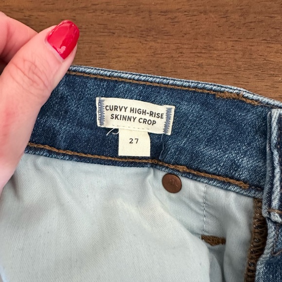 Madewell curvy high-rise skinny cropped jeans, size 27 - Picture 5 of 5